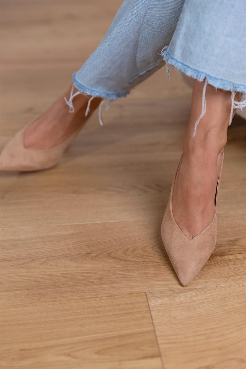Claudia | Eleganta nudefärgade slingback-skor