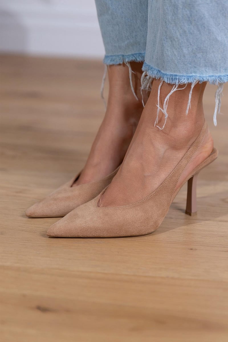 Claudia | Eleganta nudefärgade slingback-skor