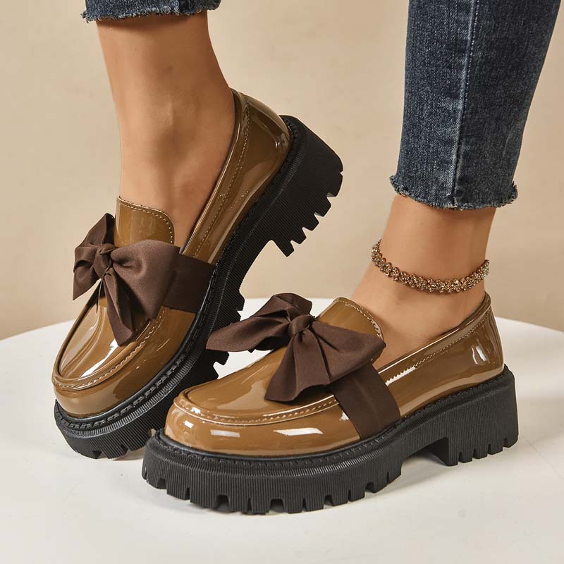 Ravisse™ - Eleganta och Söta Platåloafers med Rosett